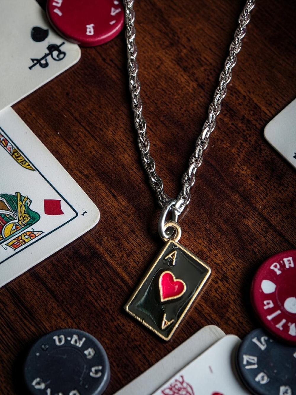 Styleandstone Ace of Hearts Necklace